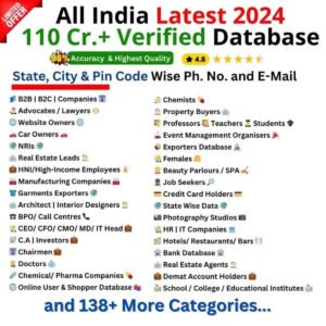 110 Cr+ Verified All India Latest 2024 Database